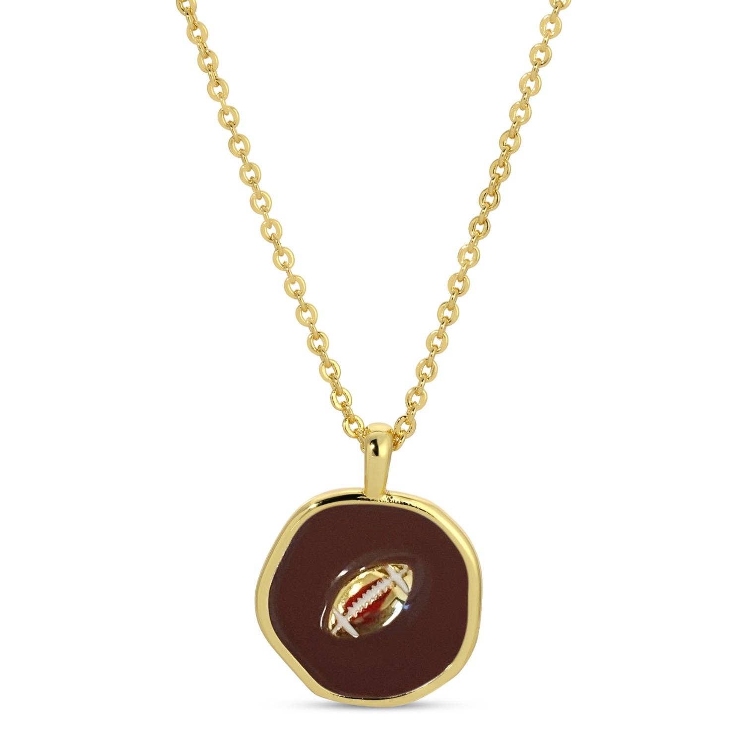 Touchdown! Football Pendant Necklace