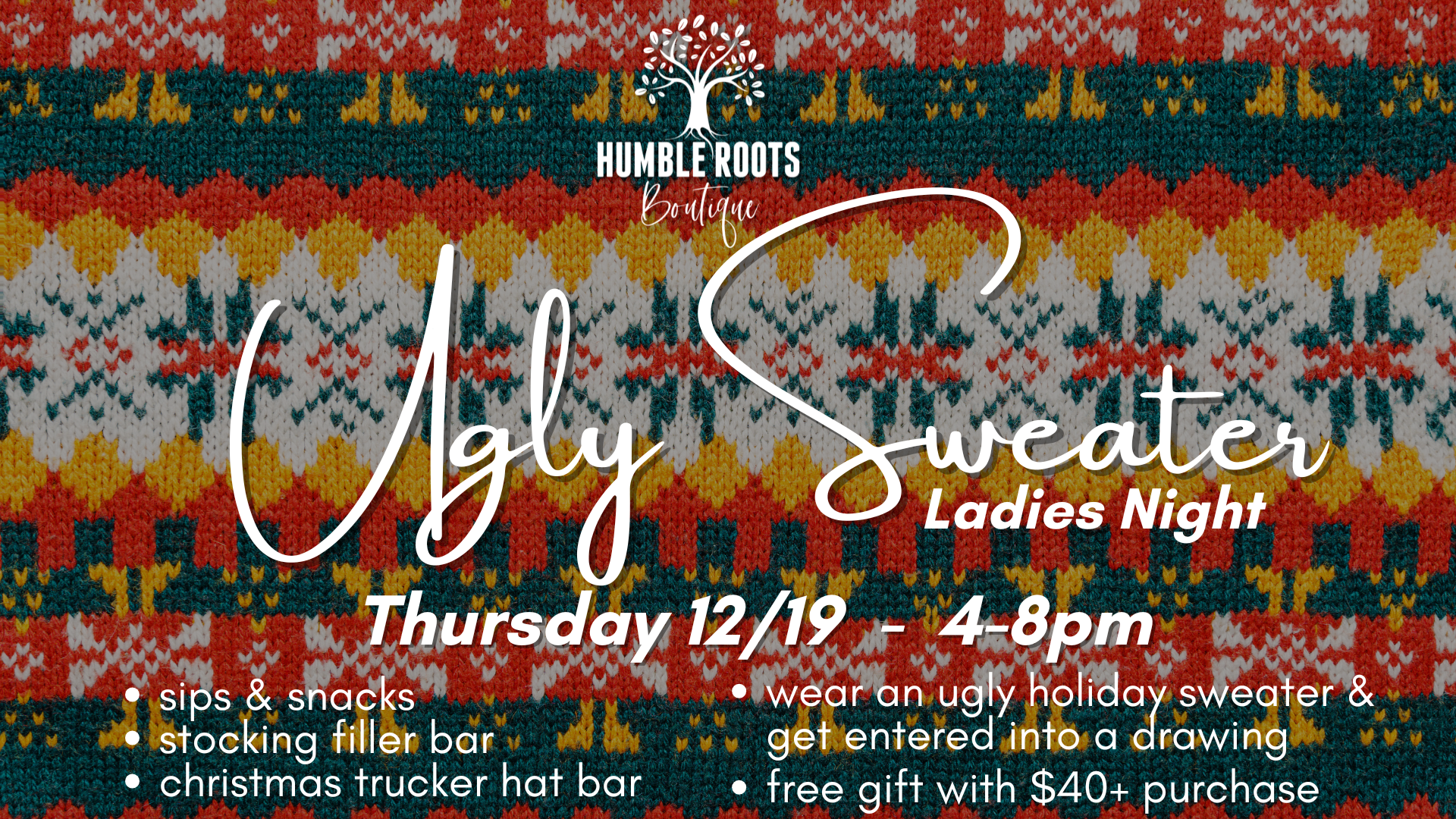 Ugly Sweater Ladies Night