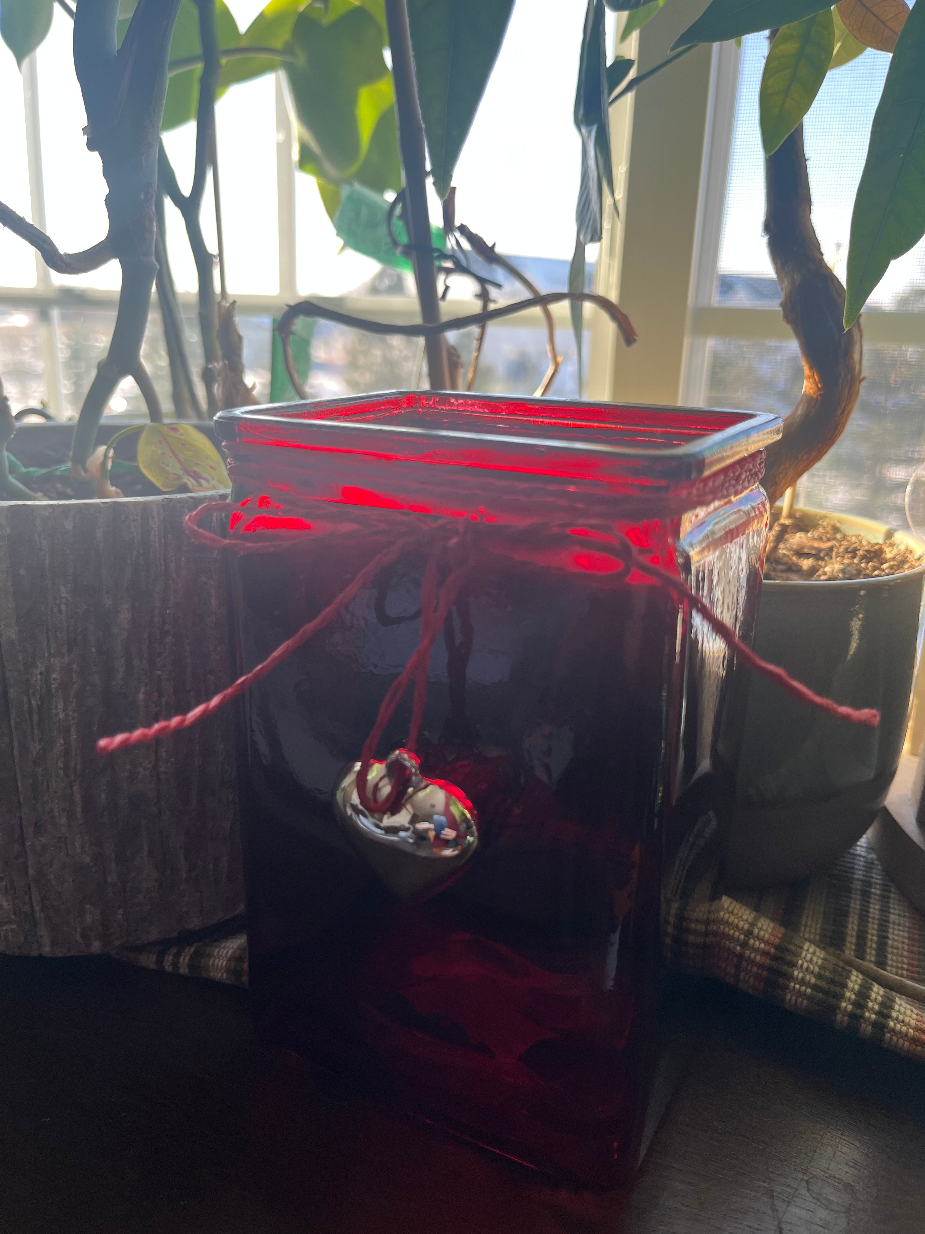 Valentine Red Heart Vase