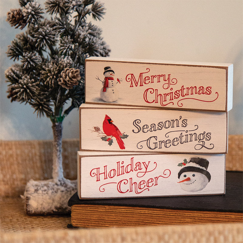 Vintage Season's Greetings Mini Block