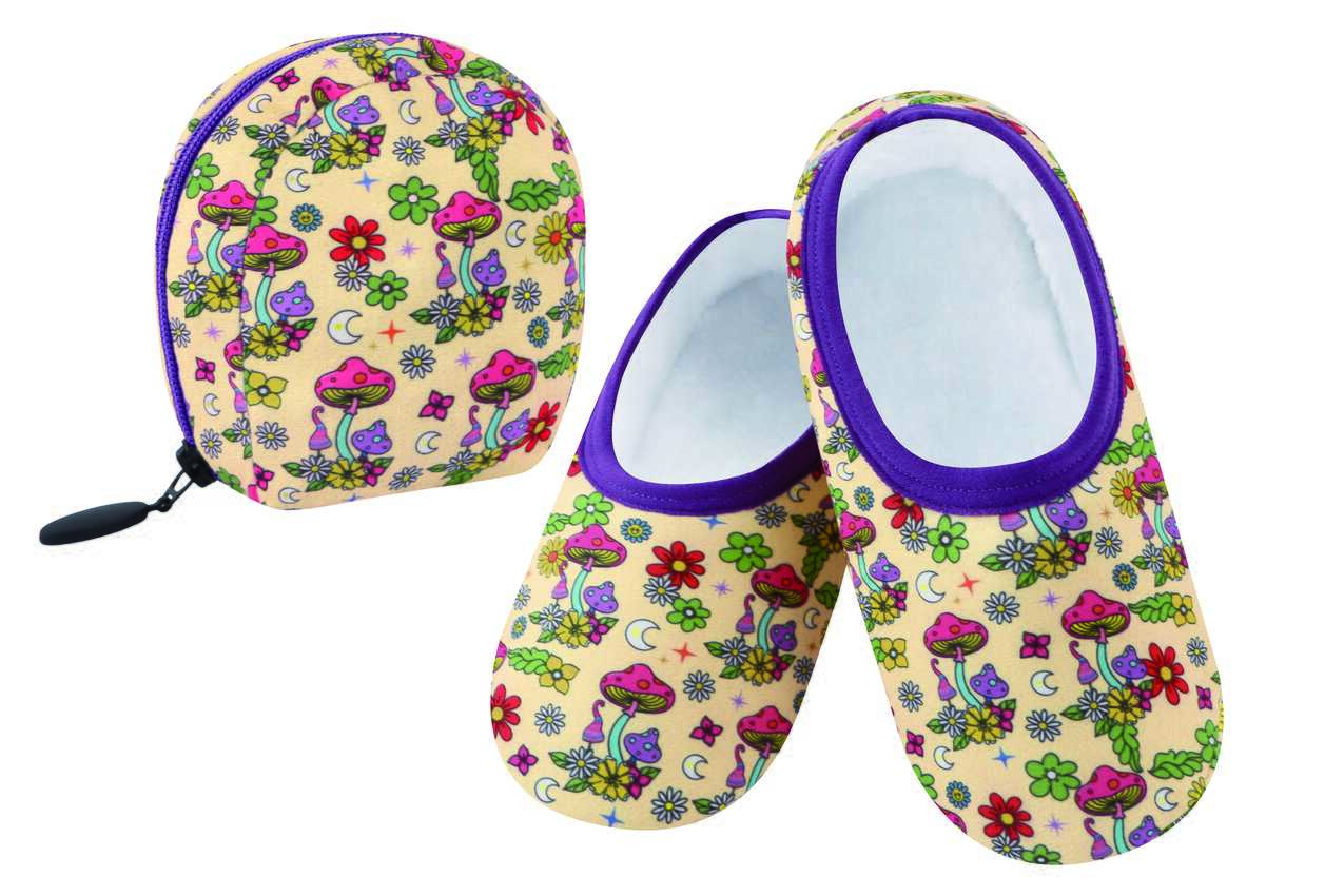 Feelin' Groovy Snoozies Skinnies Travel Slipper