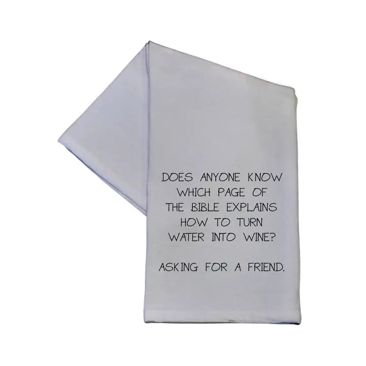 Water to Wine Flour Sack Towel