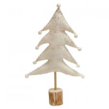 White Felted Christmas Tree with Ornaments