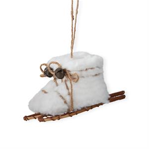 White Fur Snowshoes Ornament
