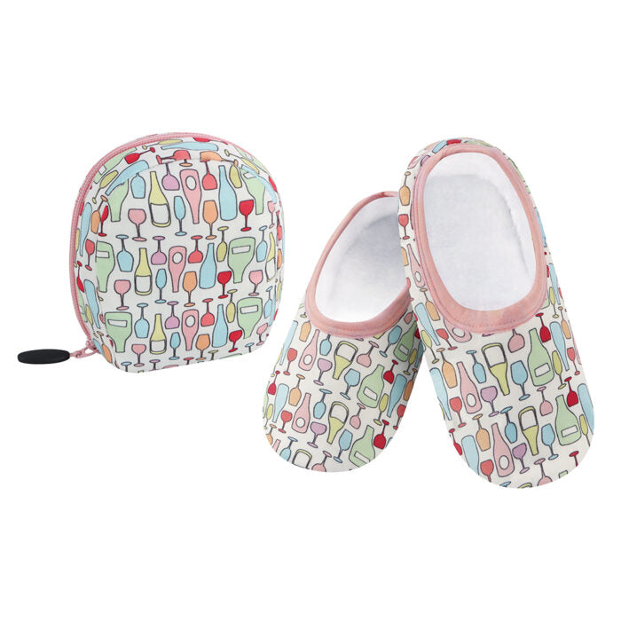 Wine Snoozies Skinnies Travel Slipper