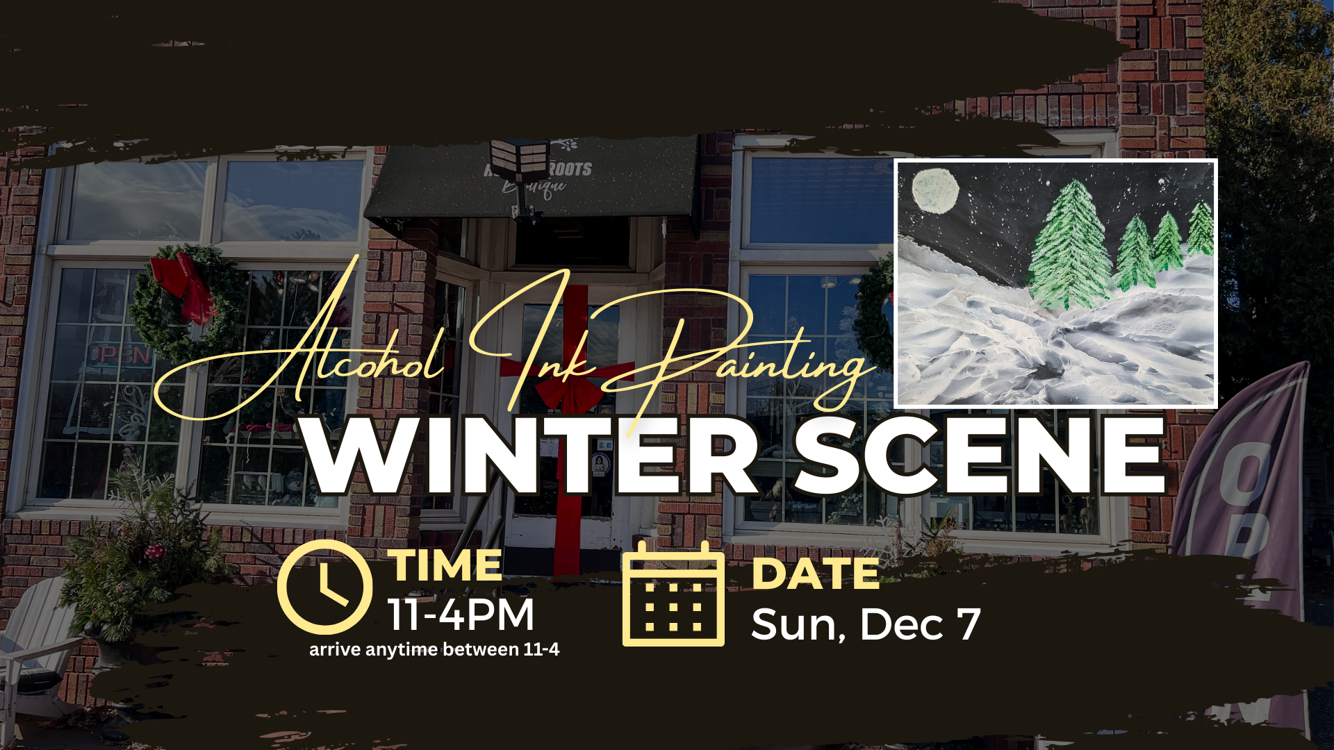 Paint a Winter Scene with Alcohol Ink