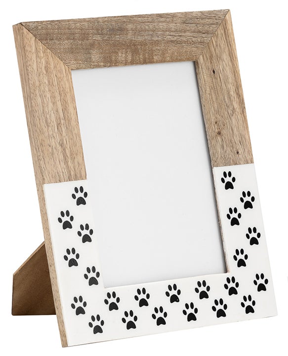 Wood Paw Print 4x6 Photo Frame