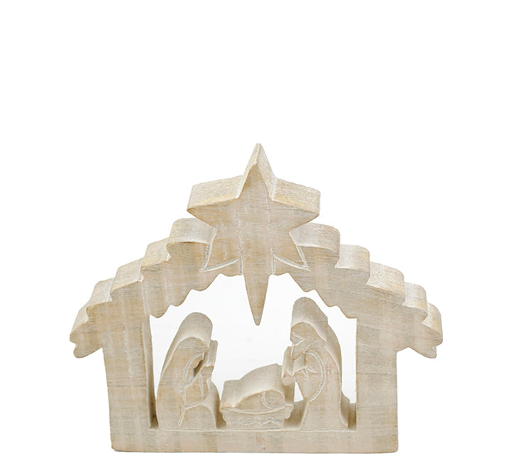 Wood Star Nativity - 6.25