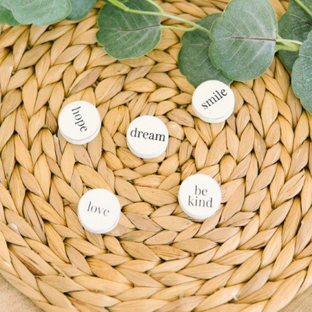 Words of Kindness Round Wood Magnet