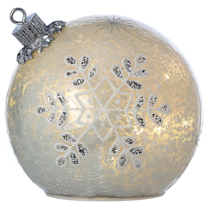 LED Snowflake Ornament Ball