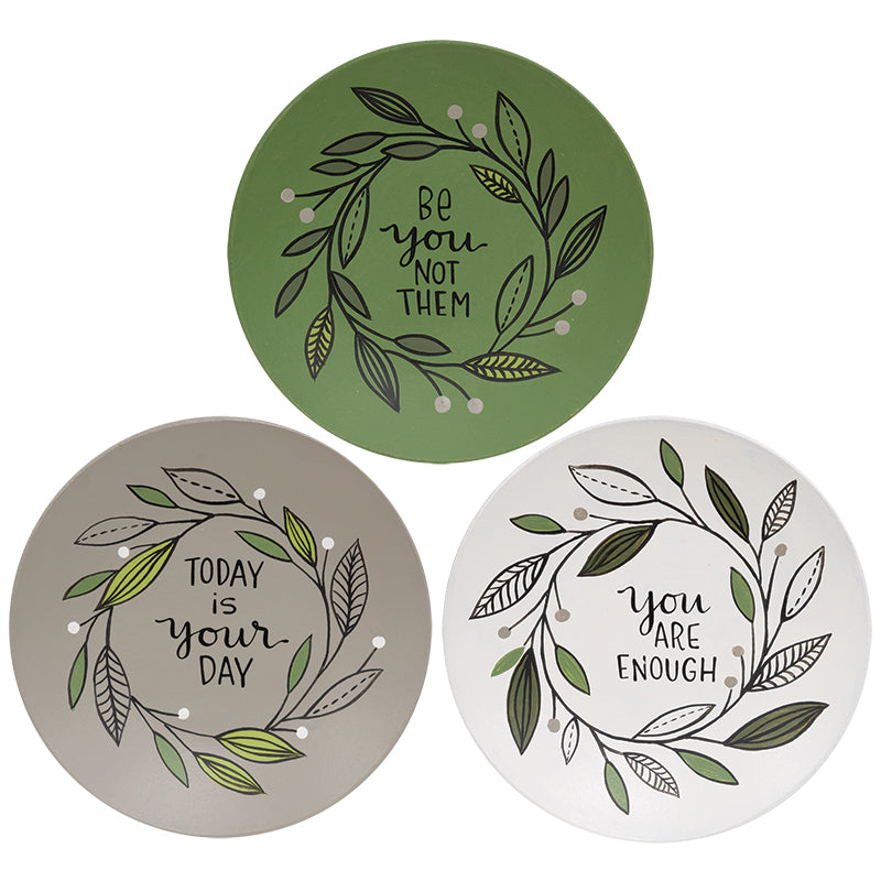 You Are Enough Leaf Ring Plate