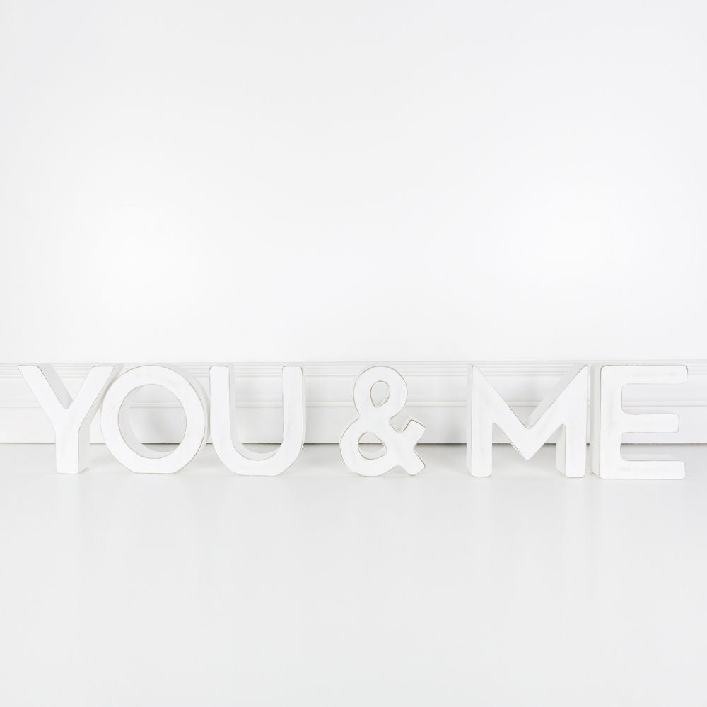 You & Me Wood Cutout Letters