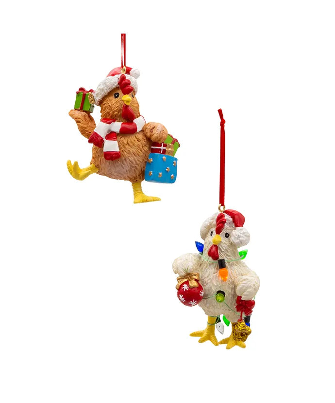 Christmas Chicken Ornament