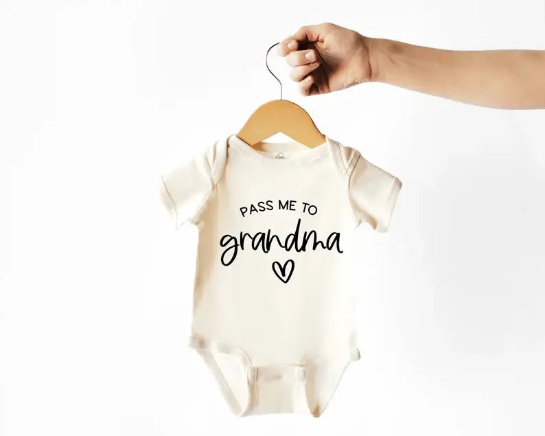 Pass Me to Grandma Baby Long Sleeve Onesie