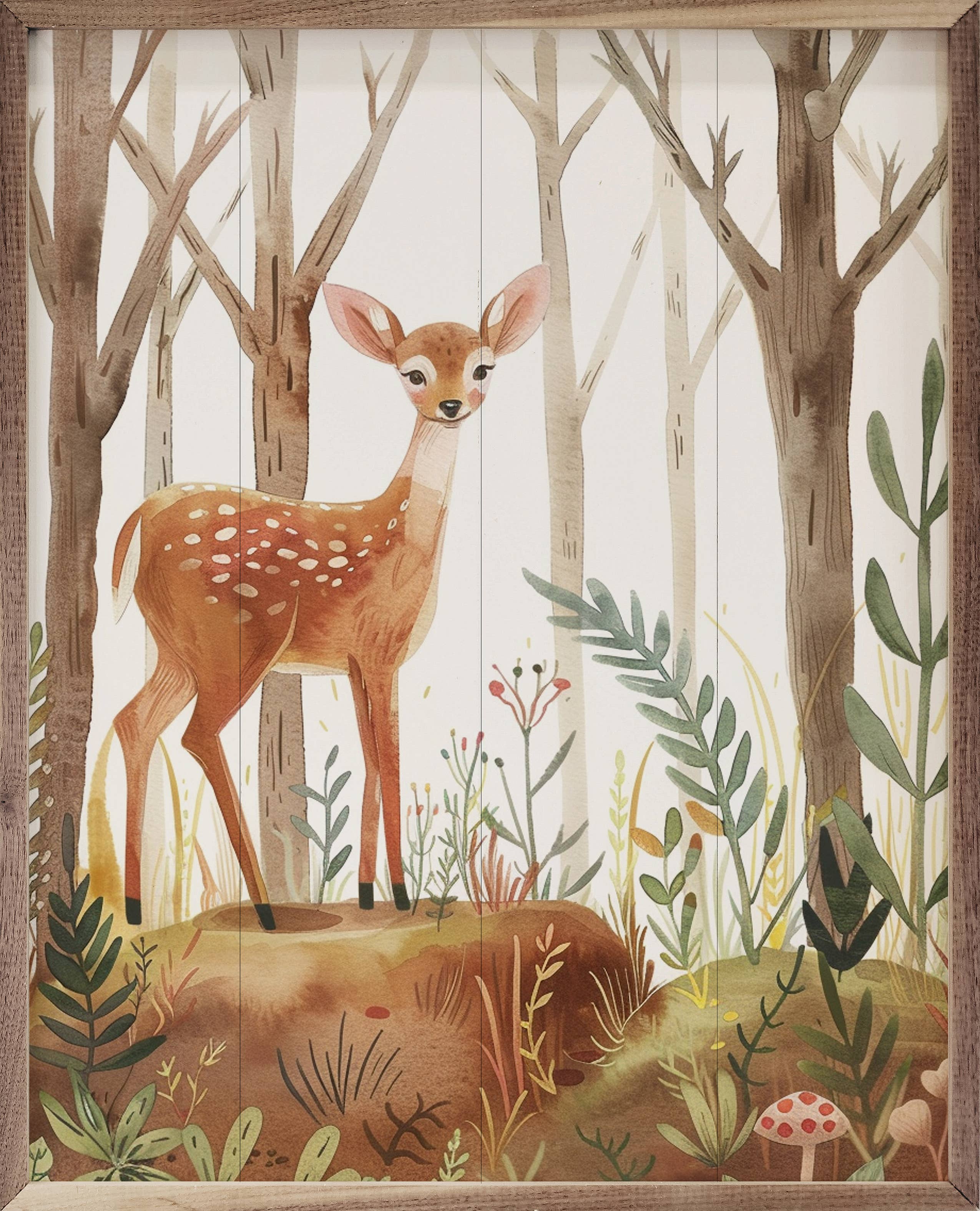 Woodland Animal Deer Framed Print