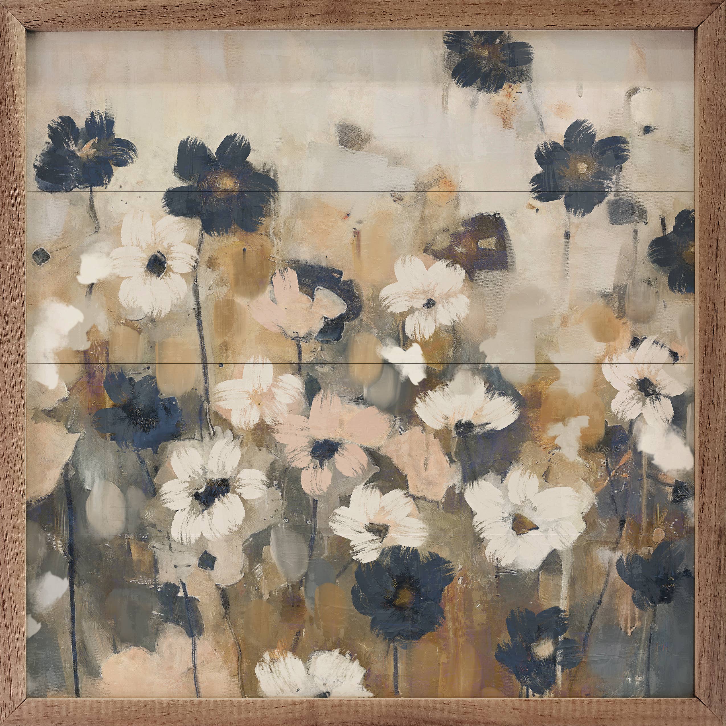 Kendrick Home print Abstracted Florals 2 Neutral By Nina Blue