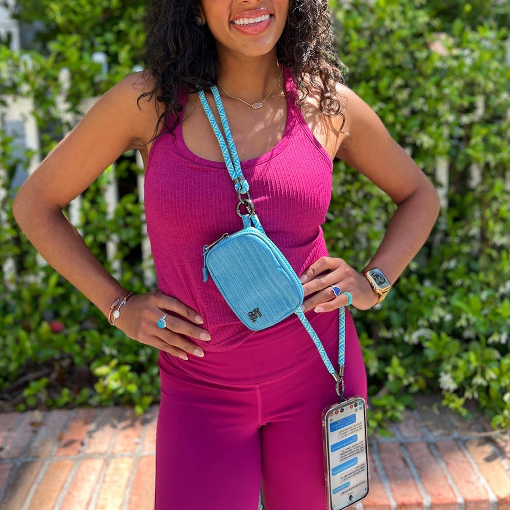 Active Crossbody Sling Rope w/RFID Pouch