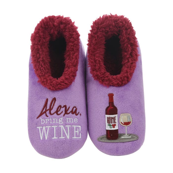 Snoozies Slippers Alexa Bring Me Wine Snoozies Slippers