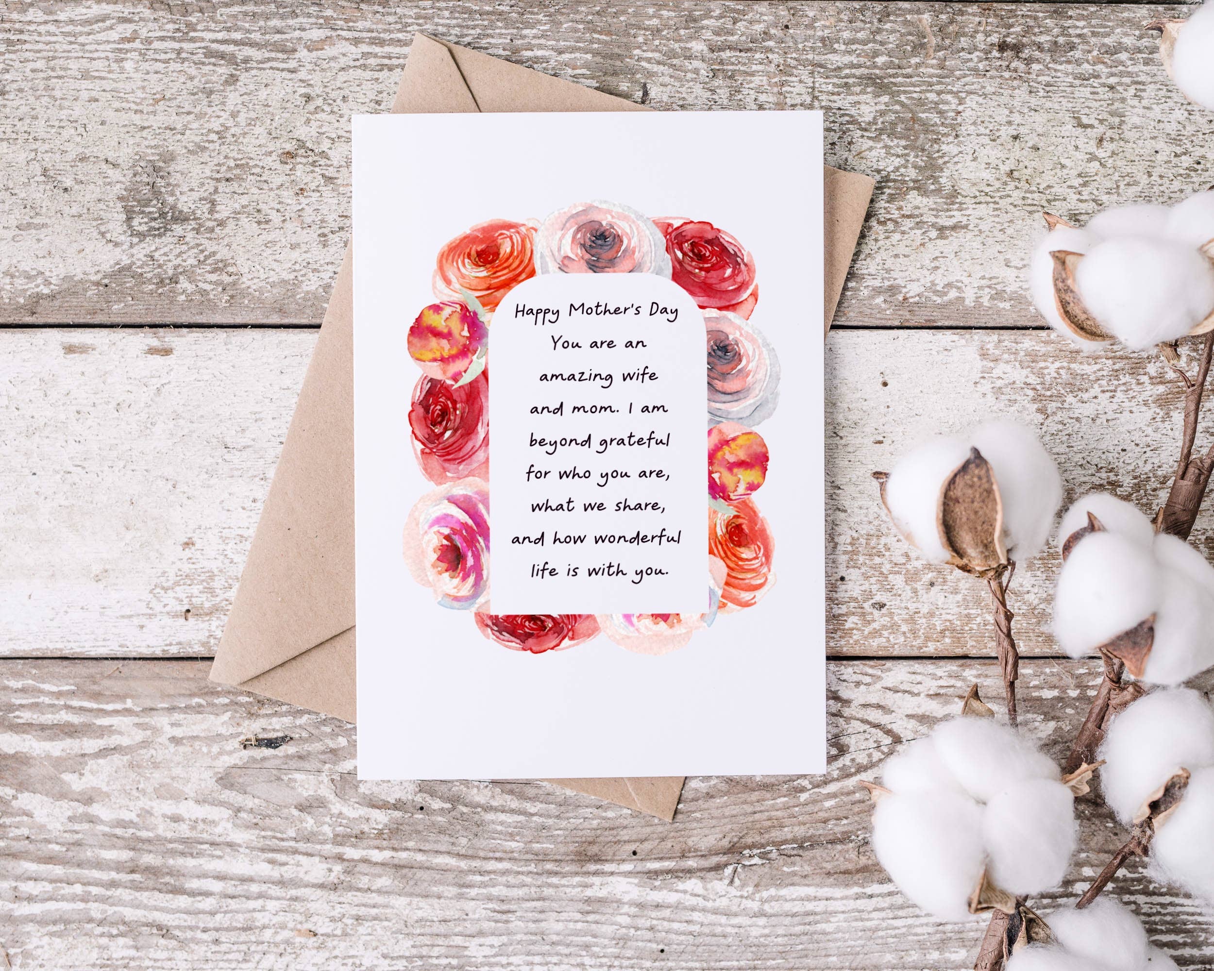Amazing Wife Mother's Day Card