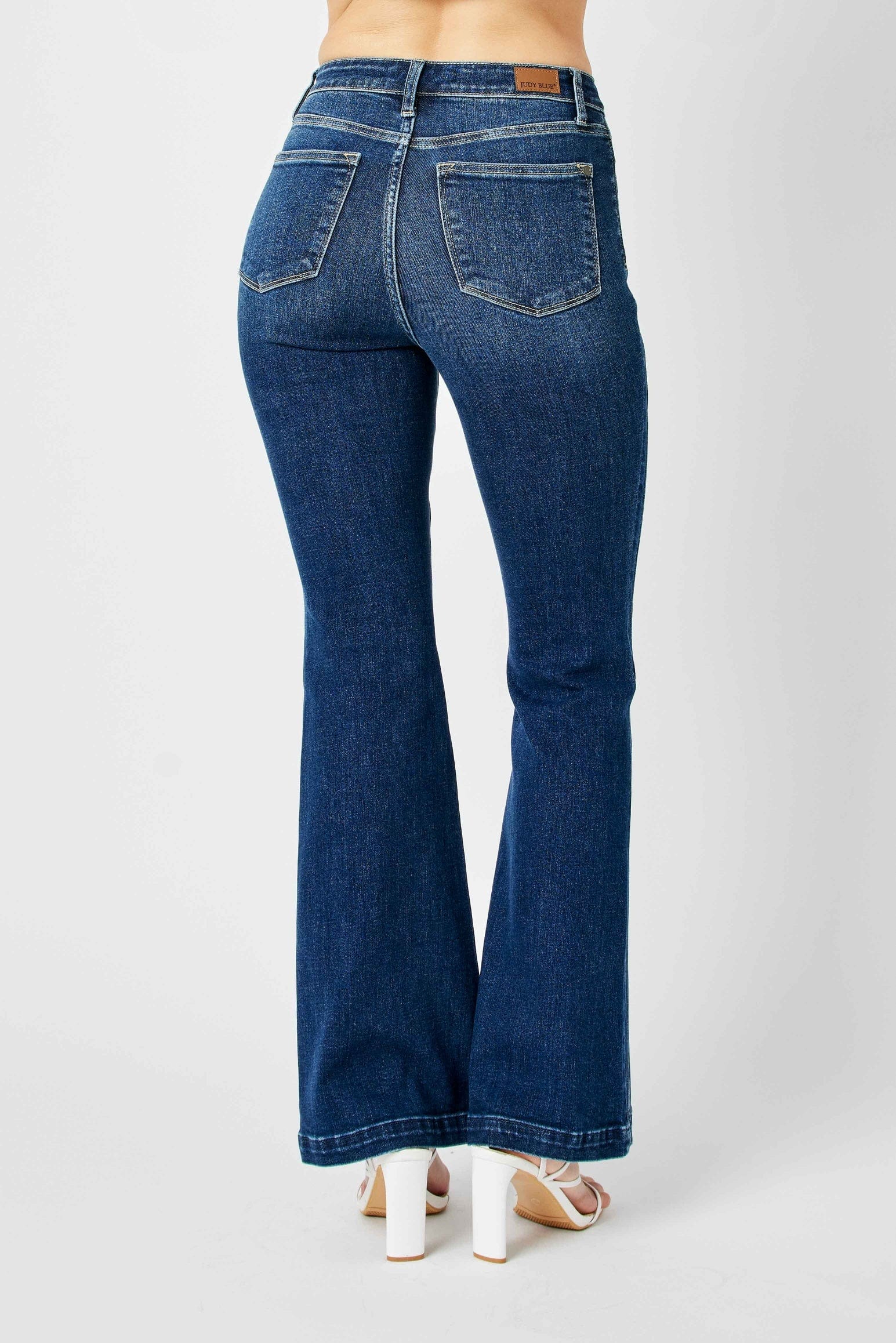 Angled Seam with Detailed Flare High Waist Judy Blue Jeans