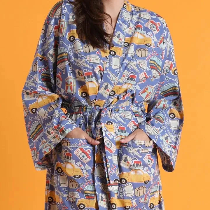 Around the World Cotton Robe