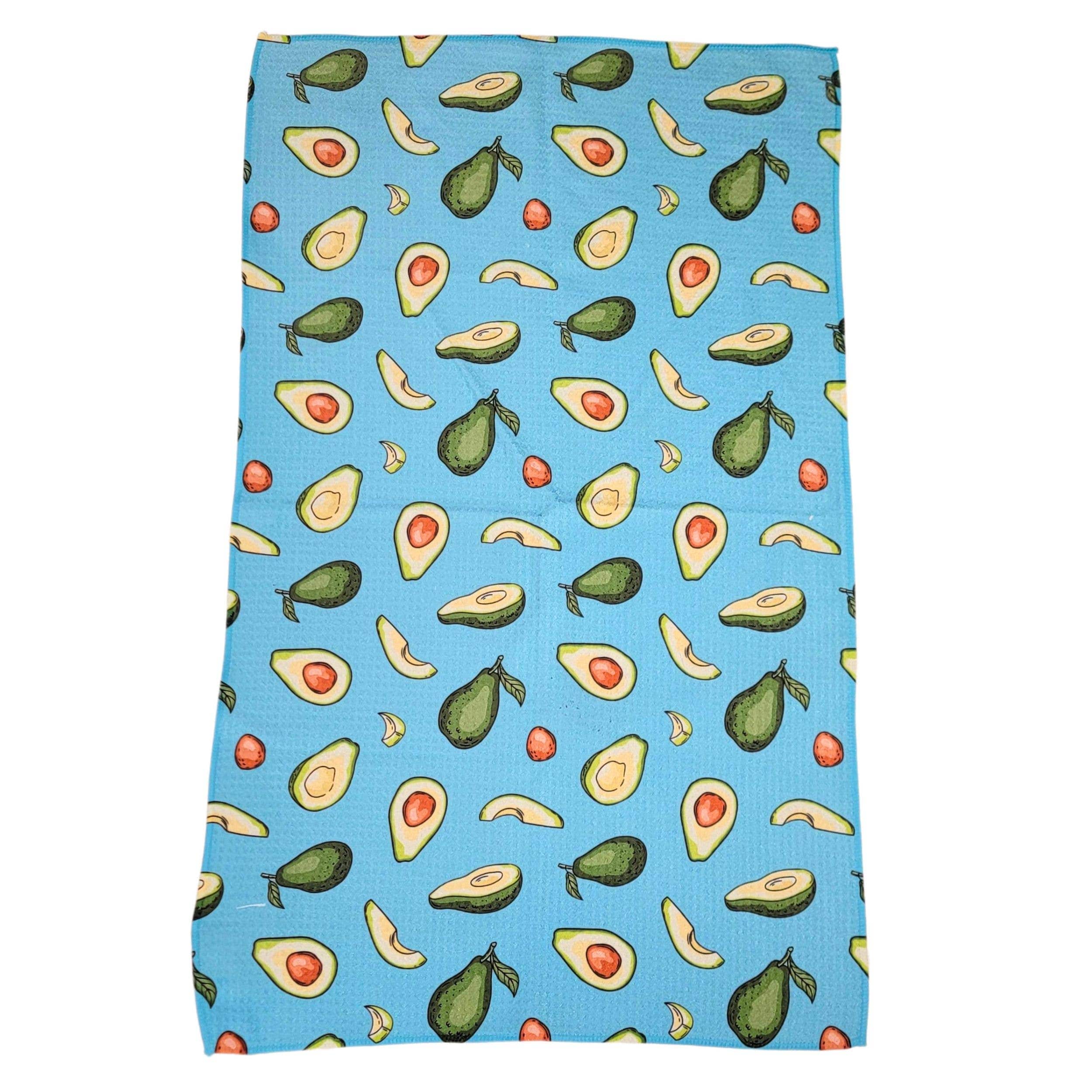 Driftless Studios Avocado Patterned Waffle Kitchen Tea Towels