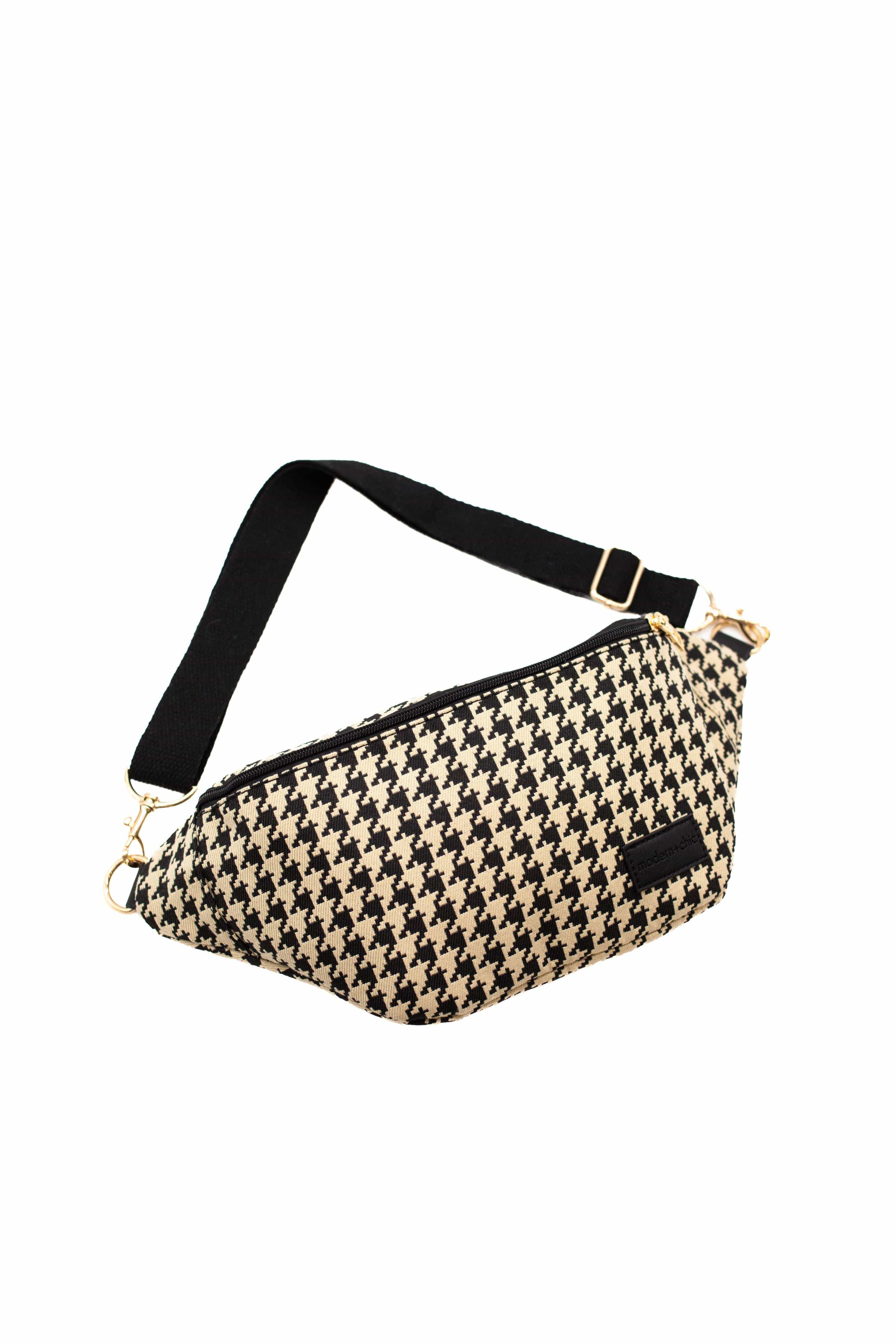 Avril Patterned Oversized Belt Bag: Diamonds