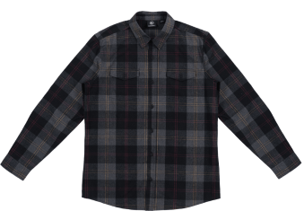Mens Flannel Shirt: Black Yellow / S