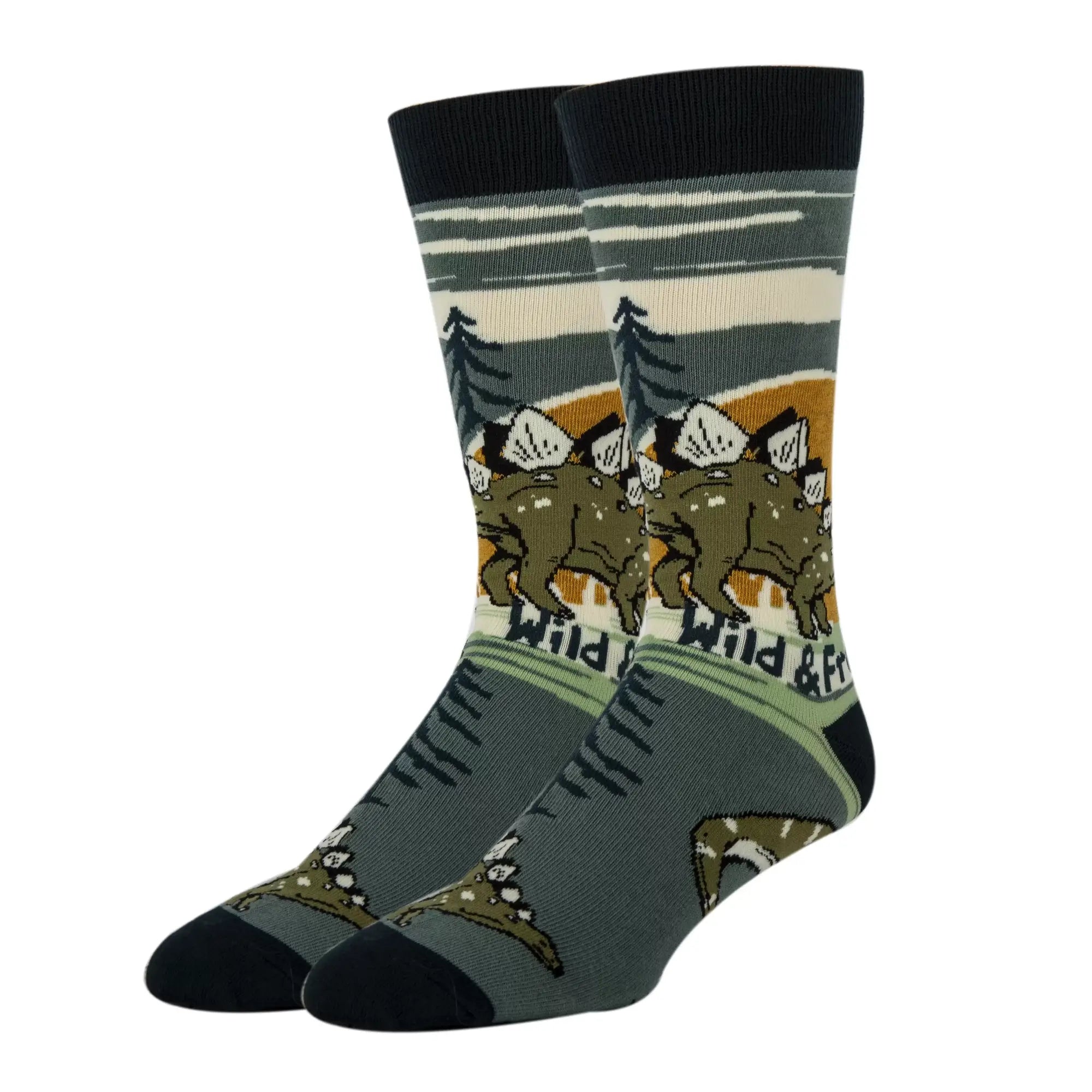 Wild & Free | Men's Novelty Cotton Crew Socks