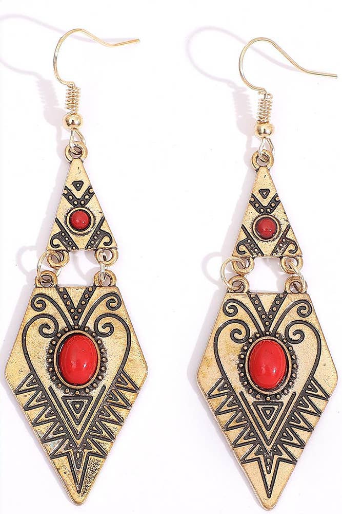 Boho Diamond Gold Earrings