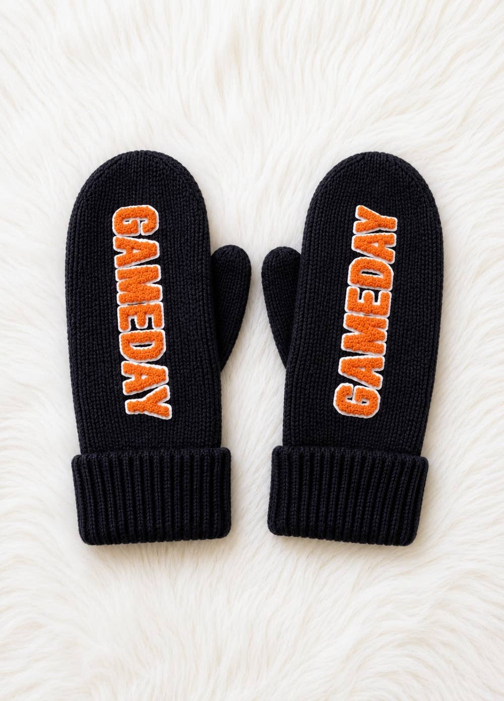Black & Orange Game Day Mittens