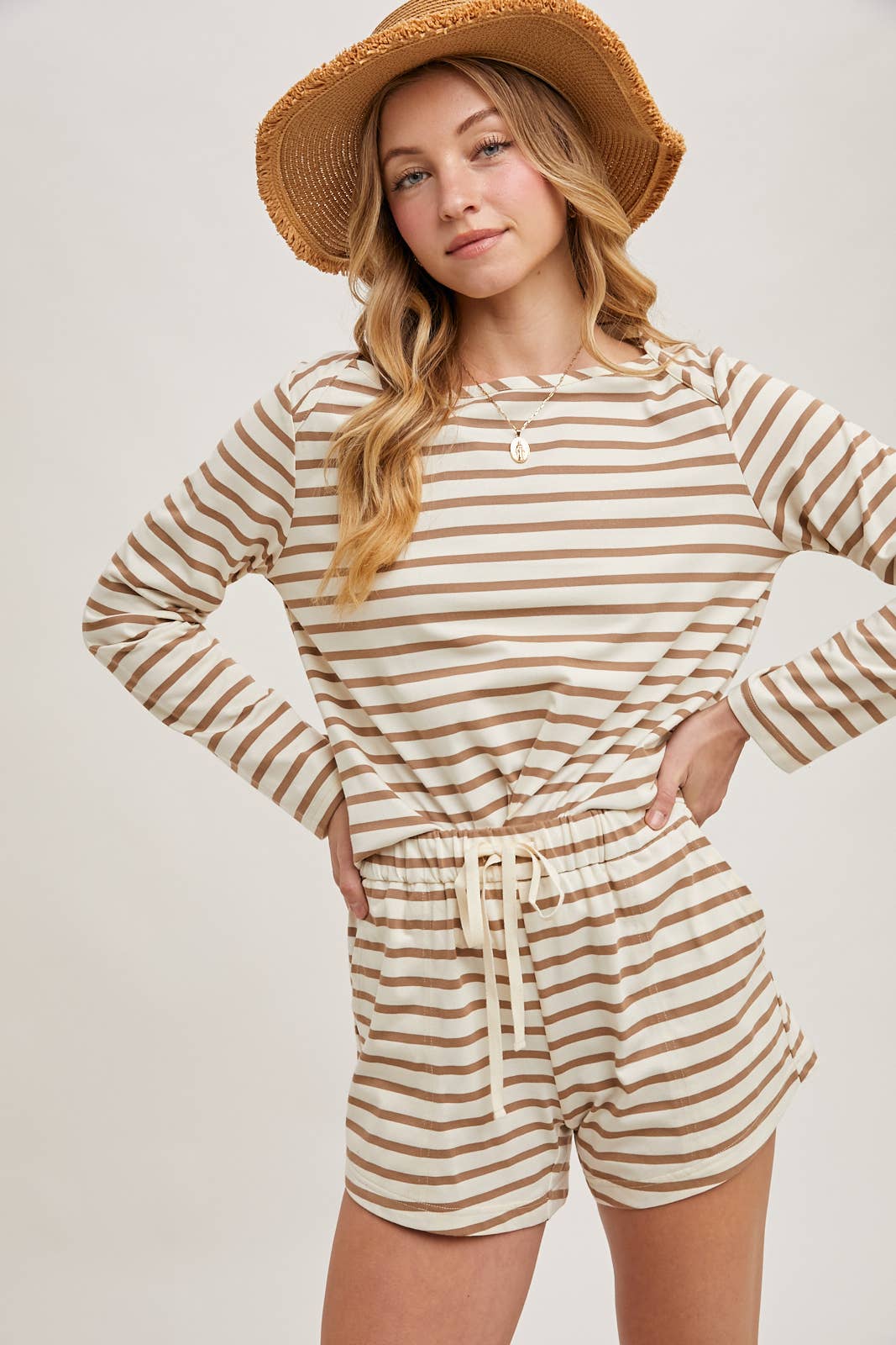 Striped Lounge Day Top & Shorts