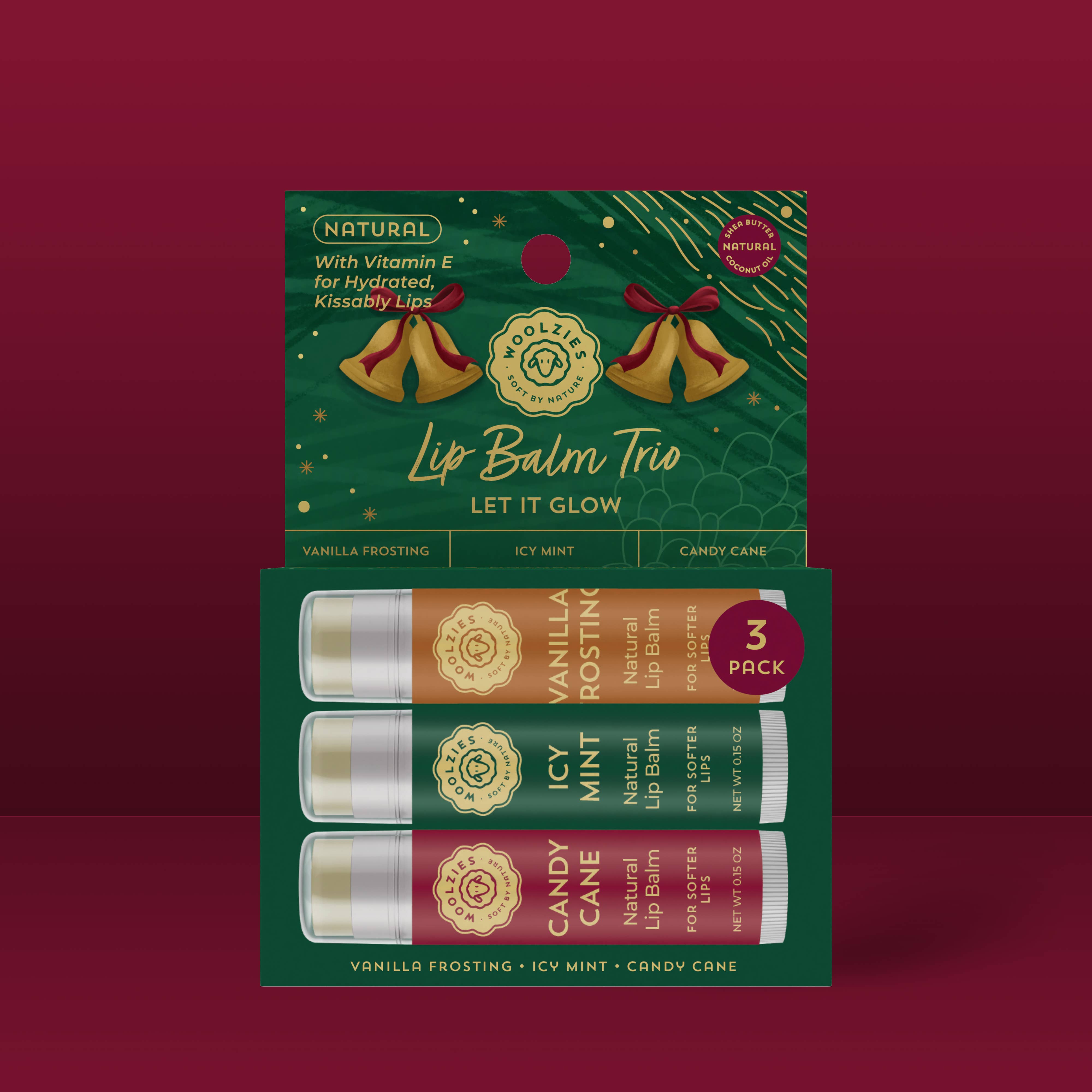 Natural Shea Butter Holiday Lip Balm Trio – LET IT GLOW