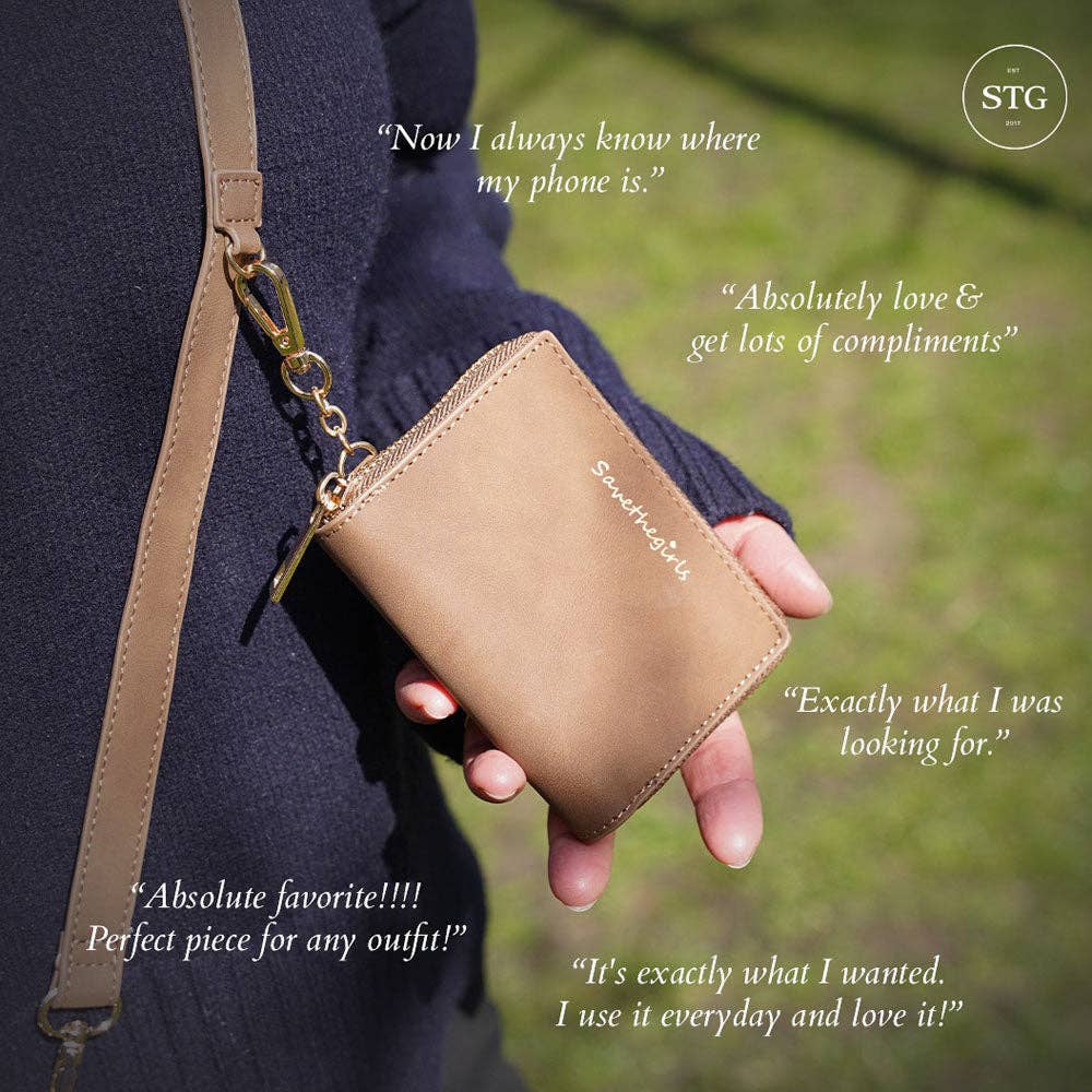 Clip & Go Strap w/Pouch Brushed Vegan Leather: Denim - Denim Pouch