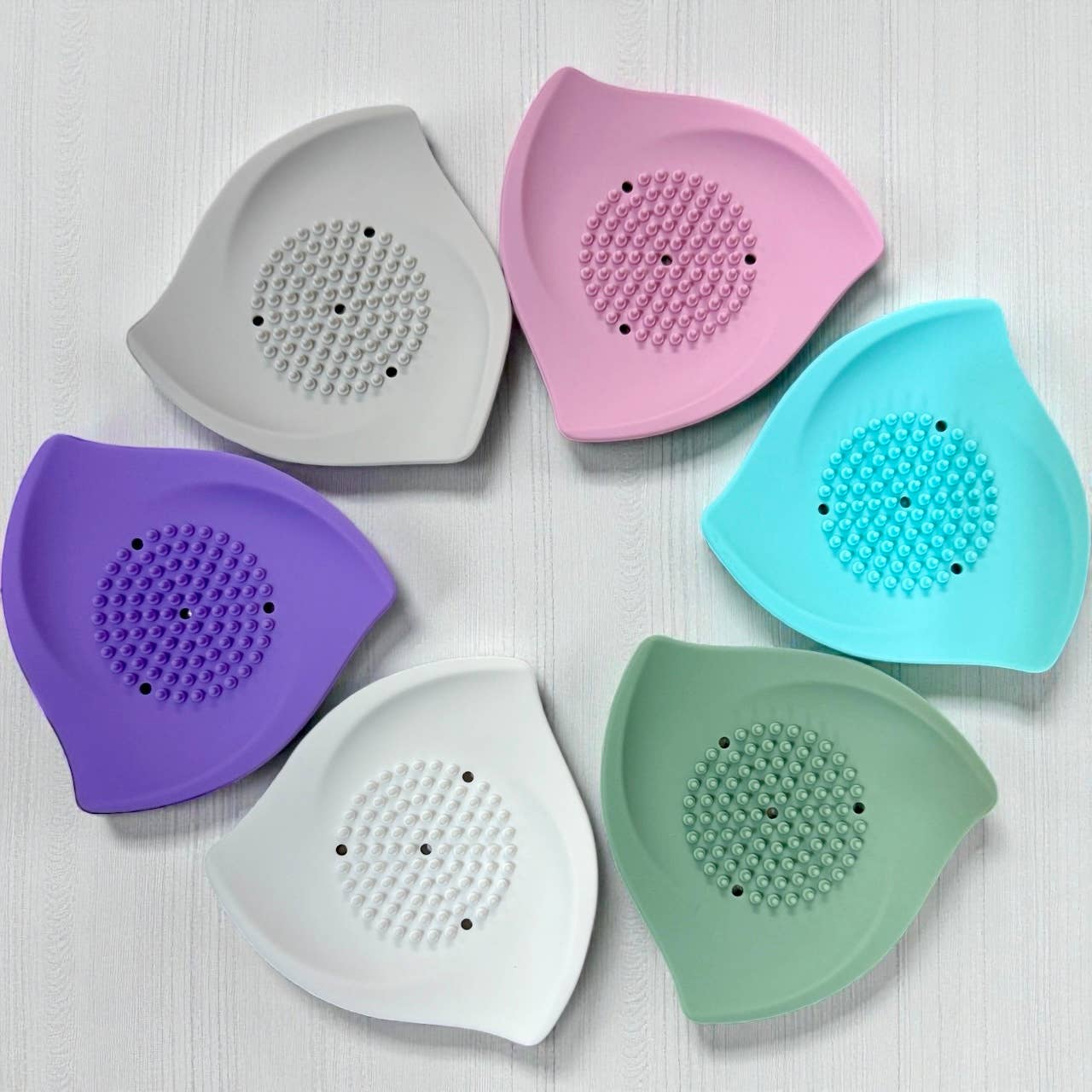 Shower Steamer Tray - Silicone Soap Tray: Lilac purple