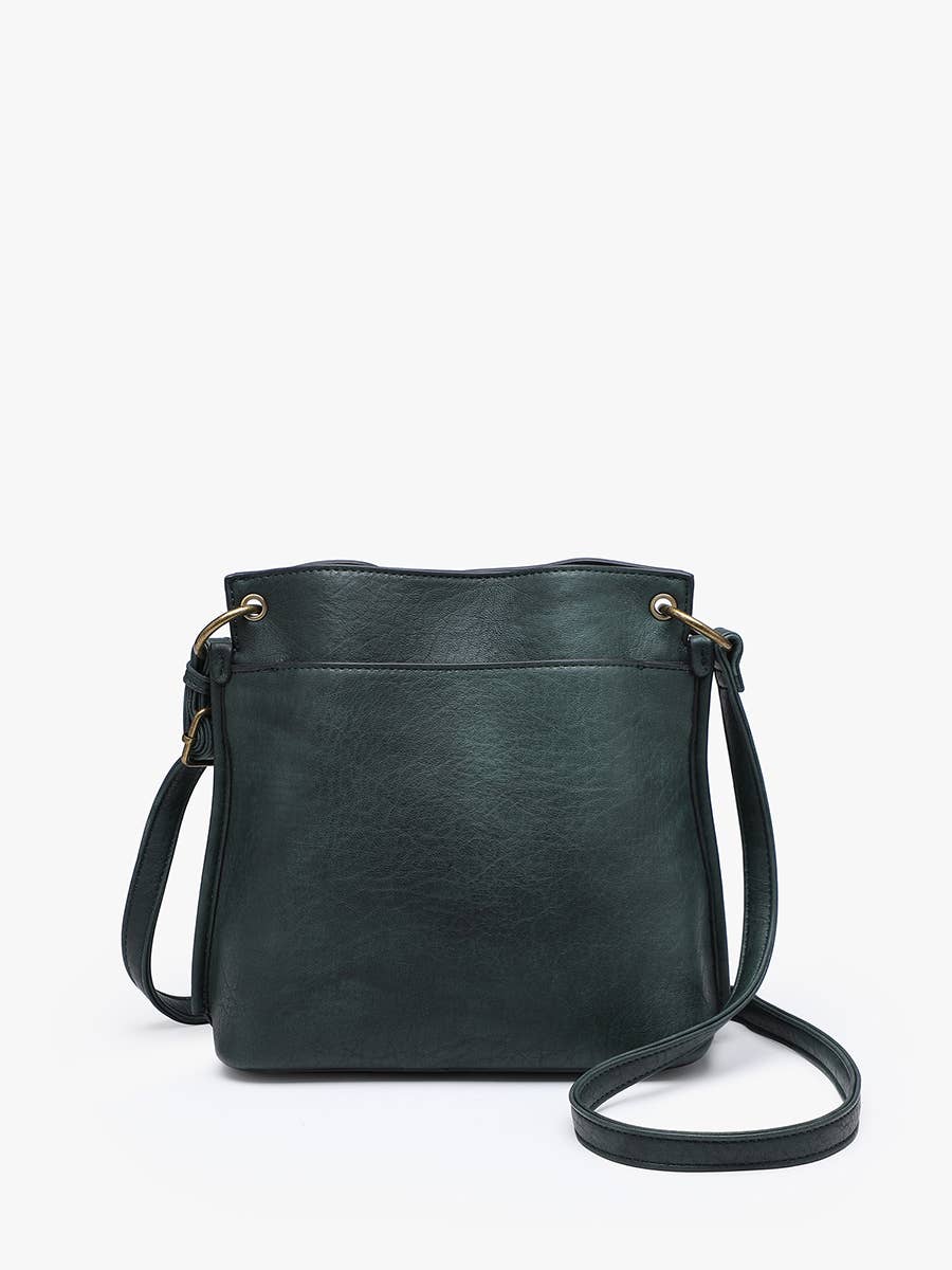 Sutton Distressed 3 Compartment Crossbody Satchel
