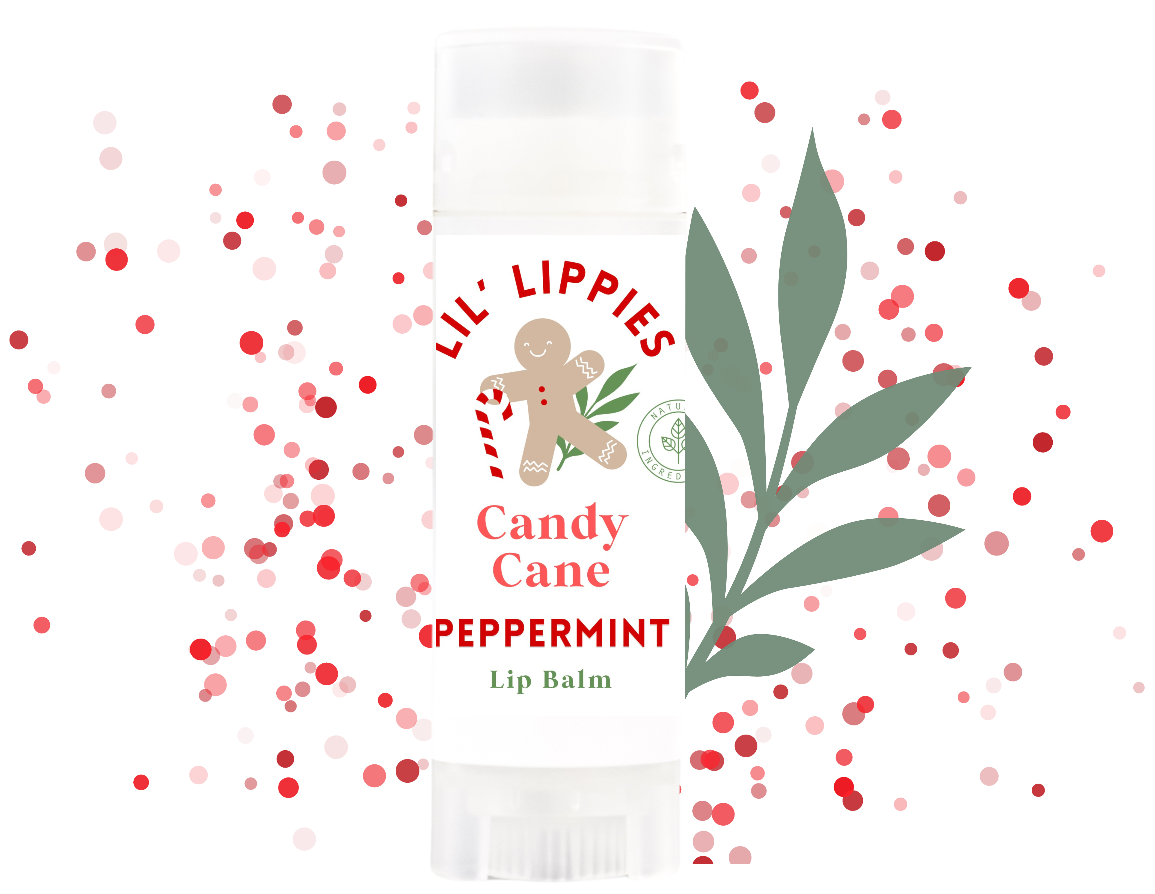 Candy Cane Peppermint Lip Balm - Lil' Lippies Kids