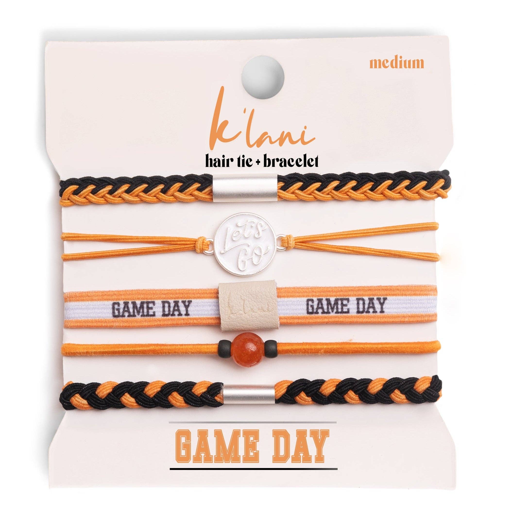 White Bear Lake Game Day Orange & Black K’alani Hair Tie Bracelet