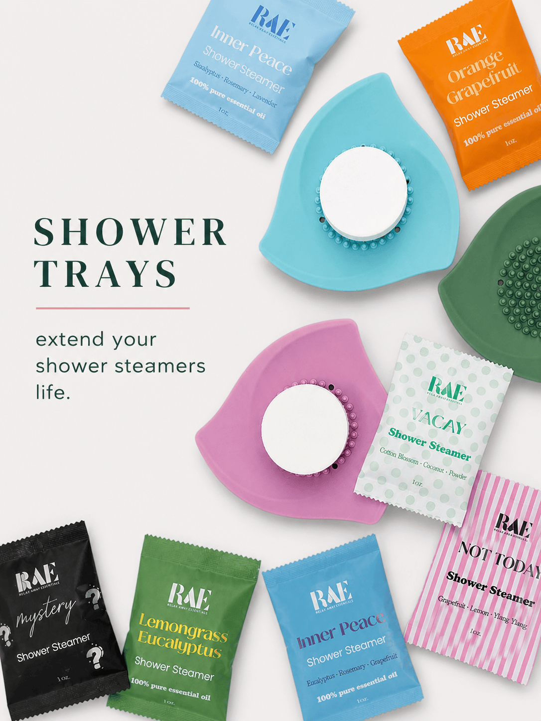 Shower Steamer Tray - Silicone Soap Tray: Mint blue