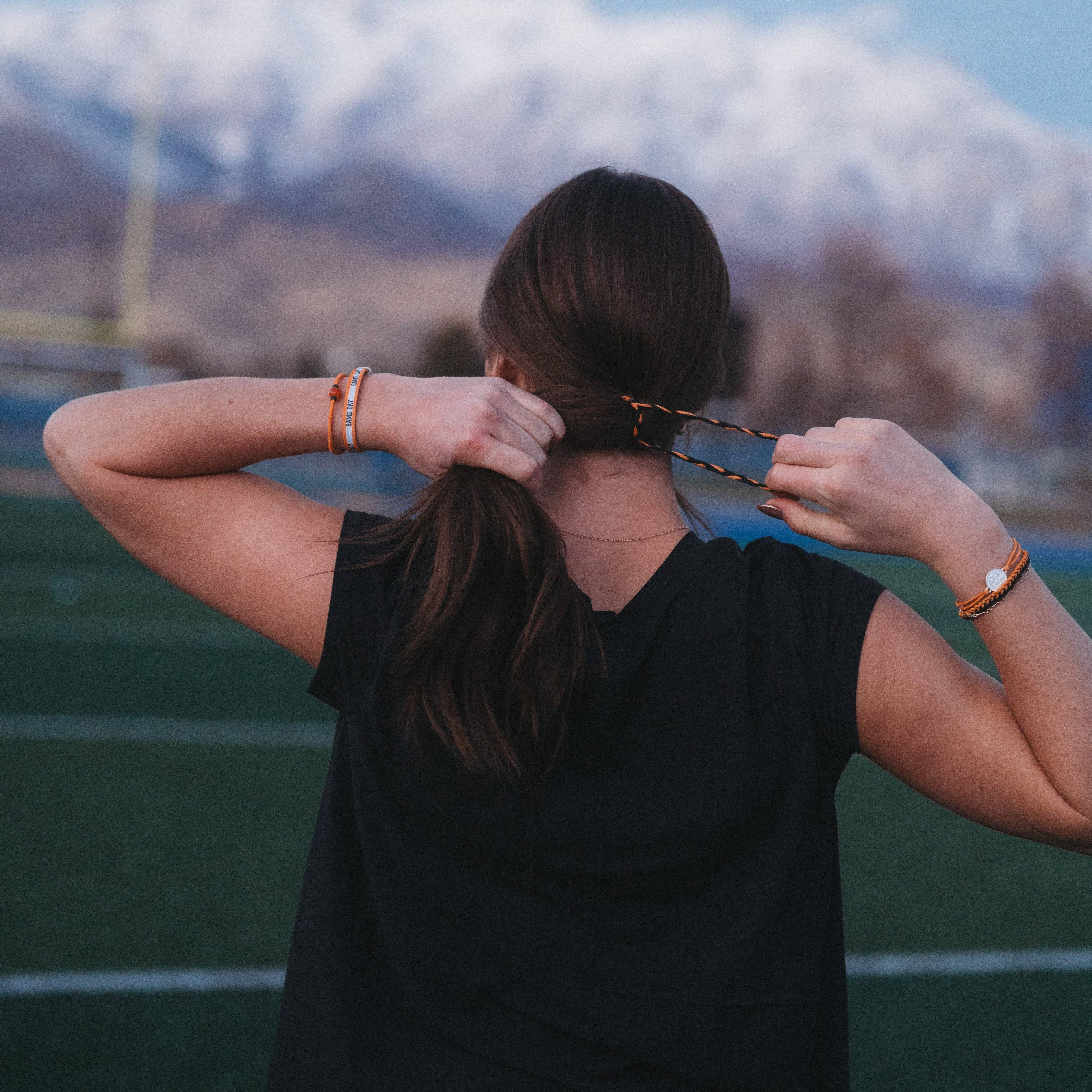 White Bear Lake Game Day Orange & Black K’alani Hair Tie Bracelet
