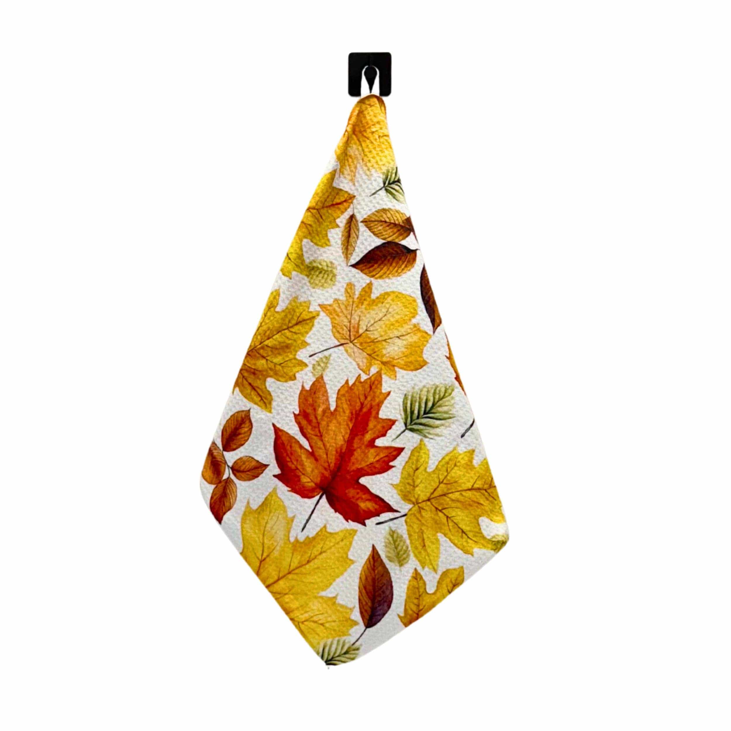 Fall Leaves Autumn Pattern Waffle Towels Fall Decor