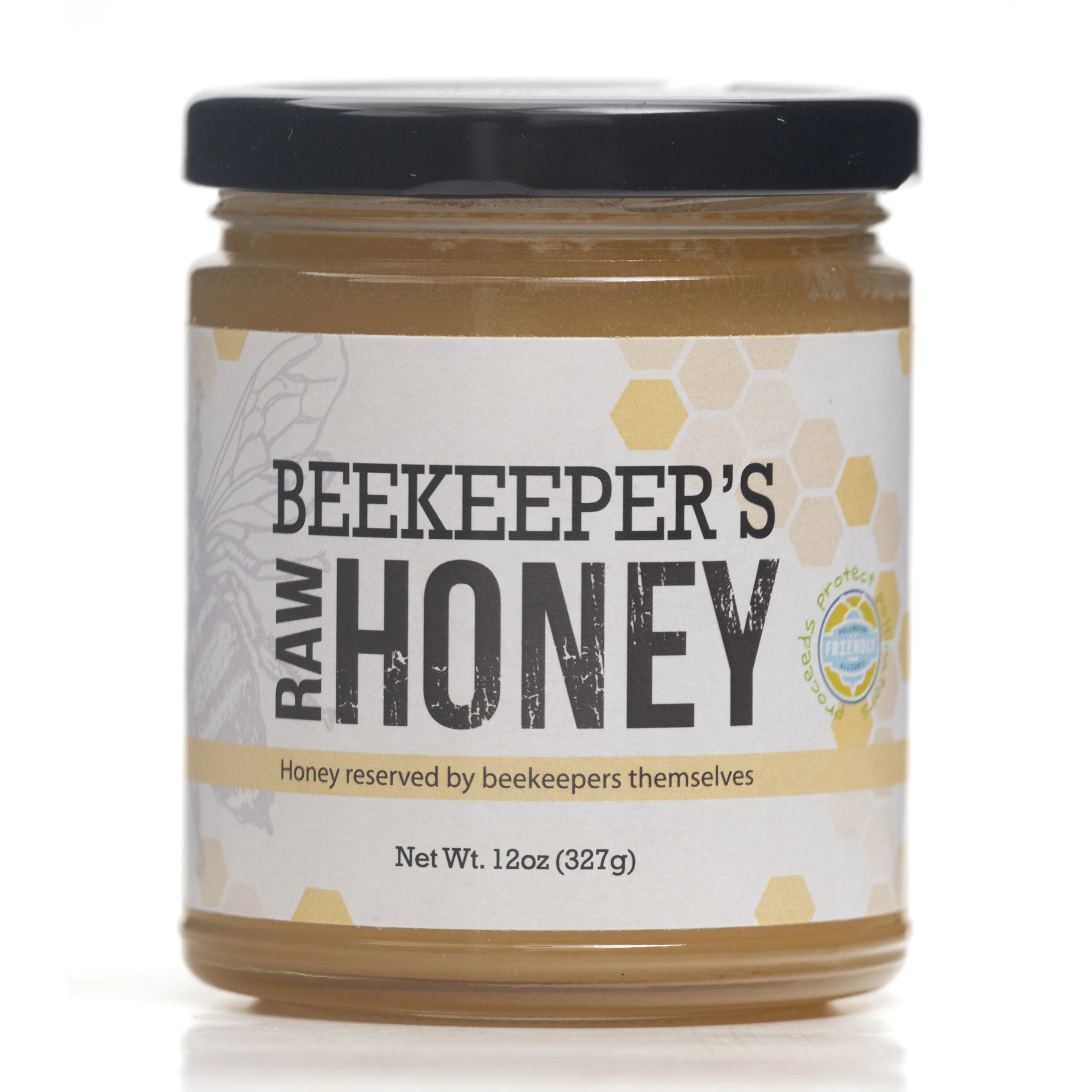 Raw Beekeepers Honey - 12 oz Glass Jar