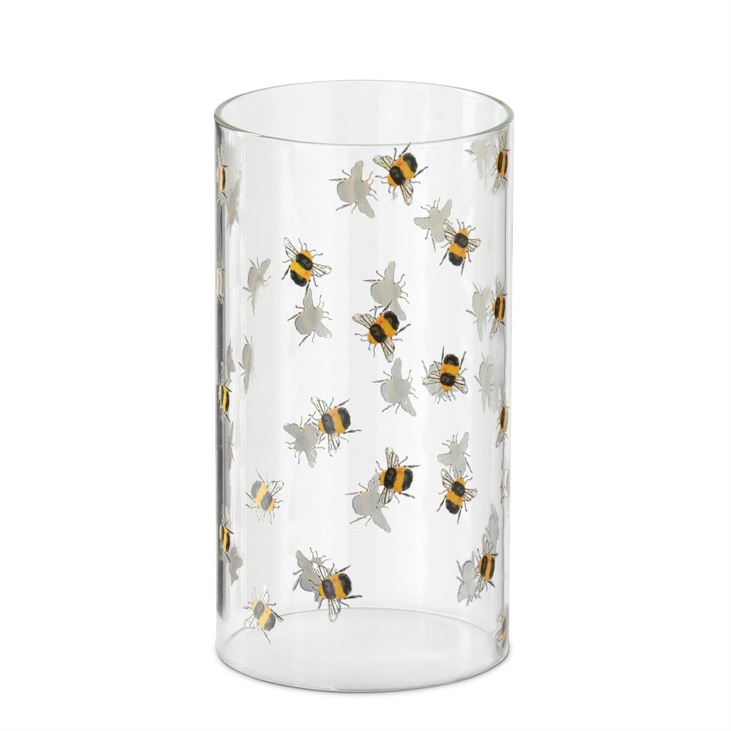 K&K Slip Cover Bees Glass Cylinder Slip Cover