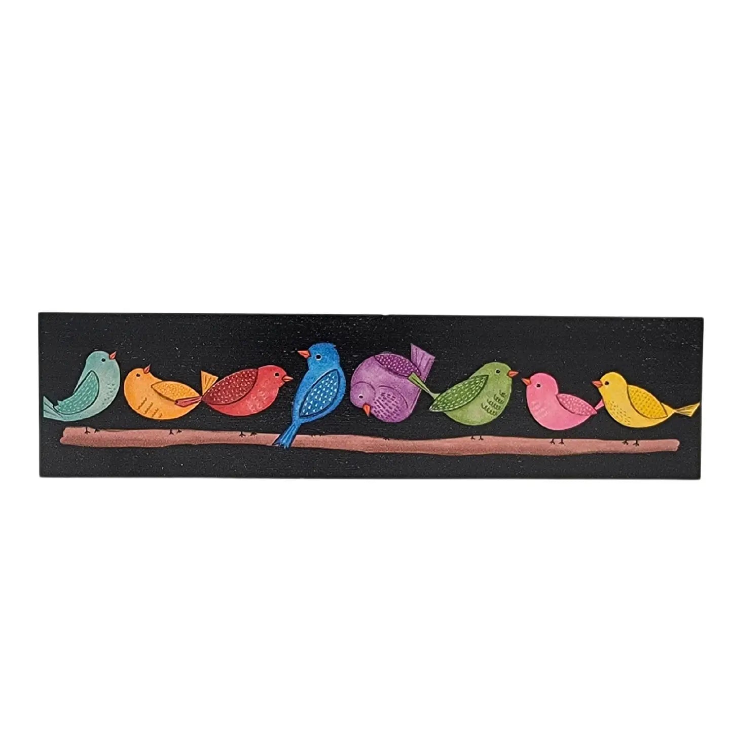 MJJ #8 (Melissa) Block Sign Birds On A Branch Desk Sign