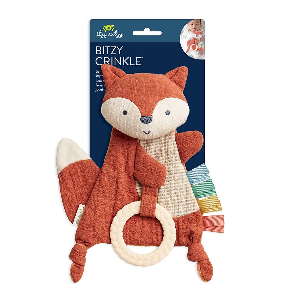 Bitzy Crinkle™ Sensory Toy with Teether