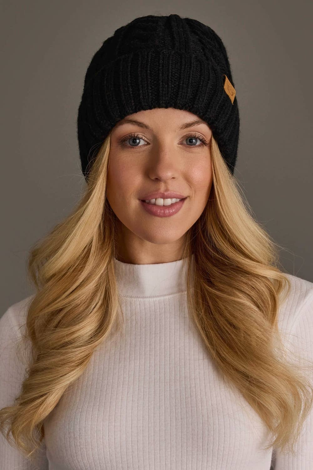 Panache Apparel Co. Beanie Black Cable Knit Beanie