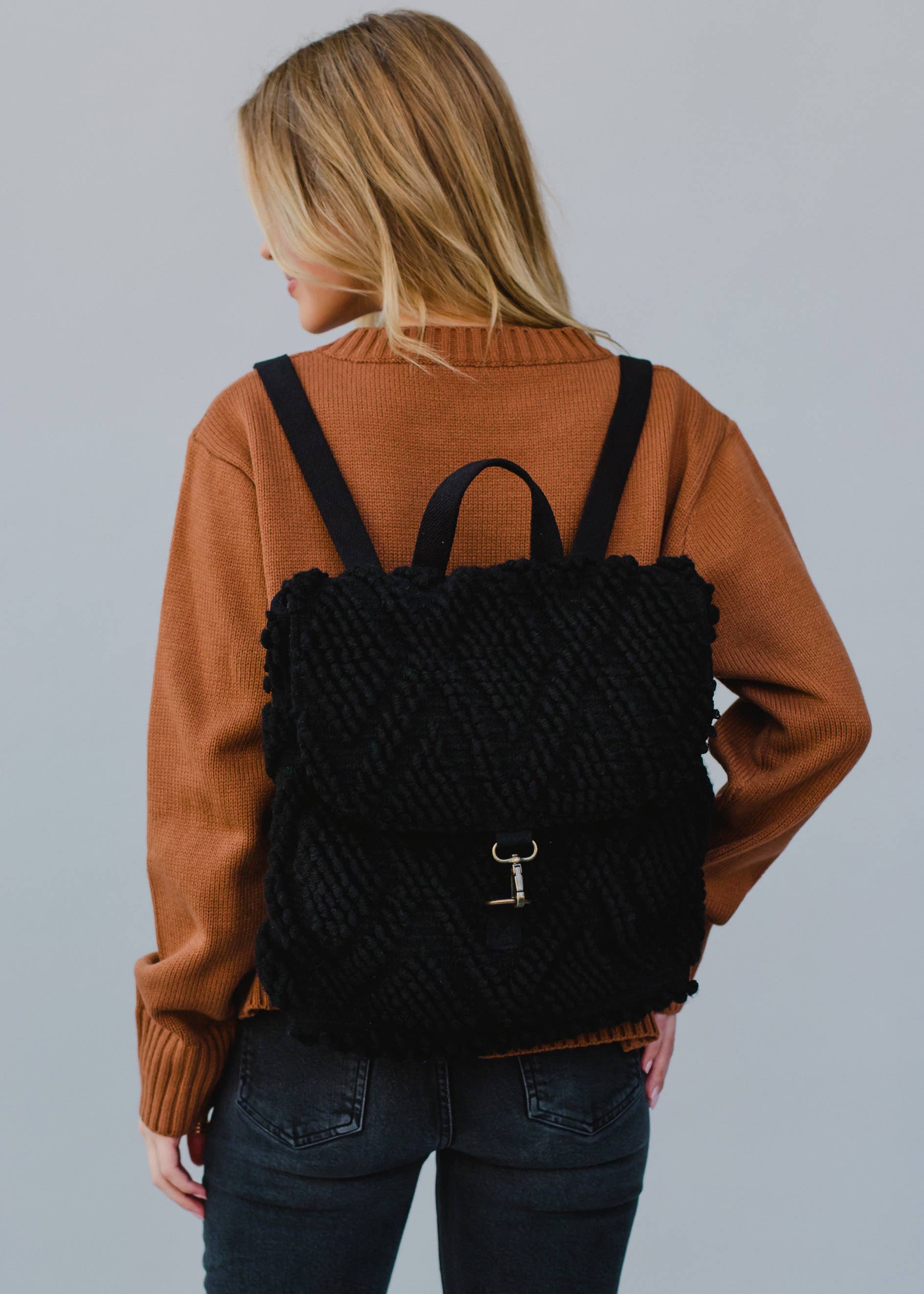 Black Diamond Pattern Backpack