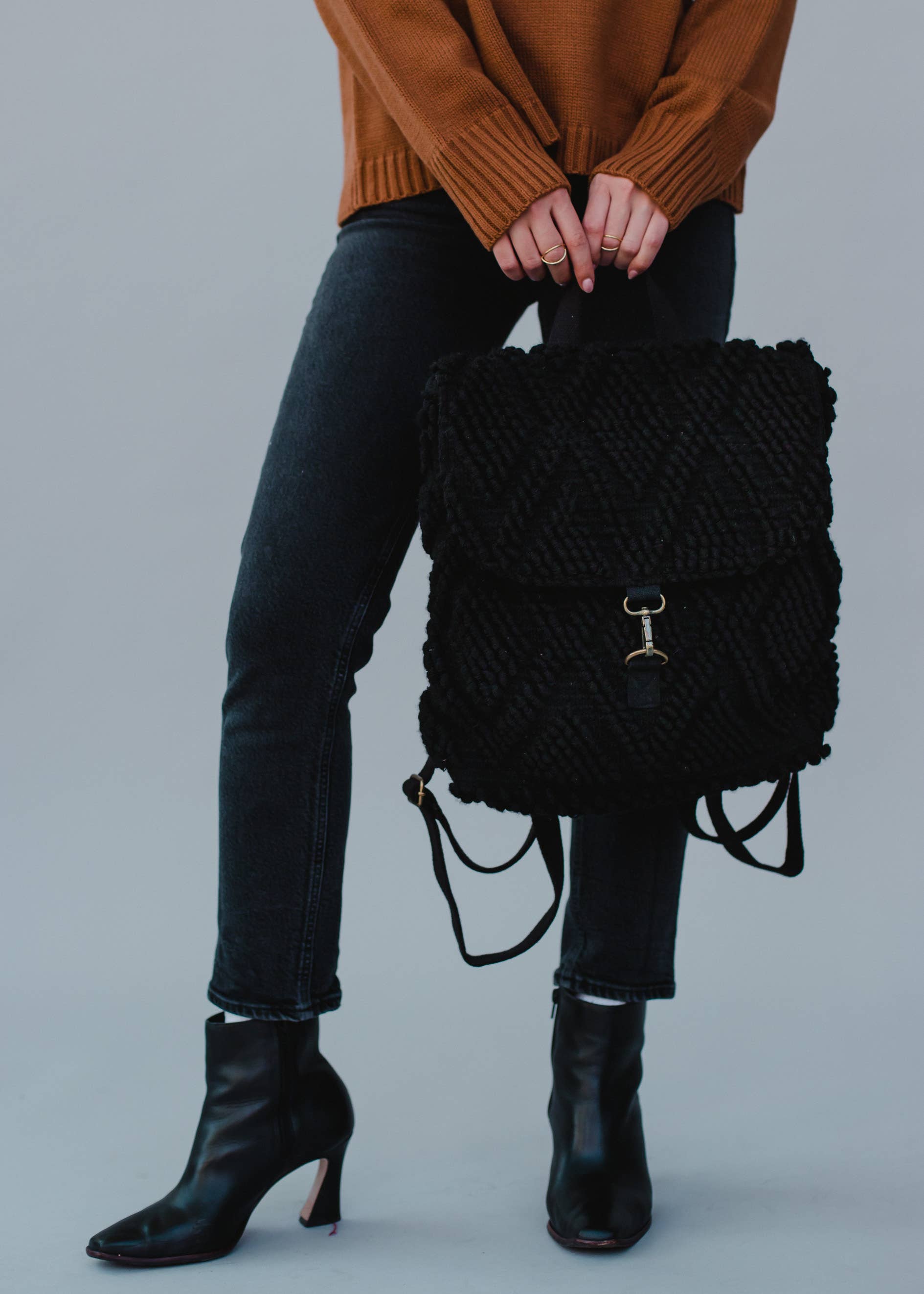 Black Diamond Pattern Backpack
