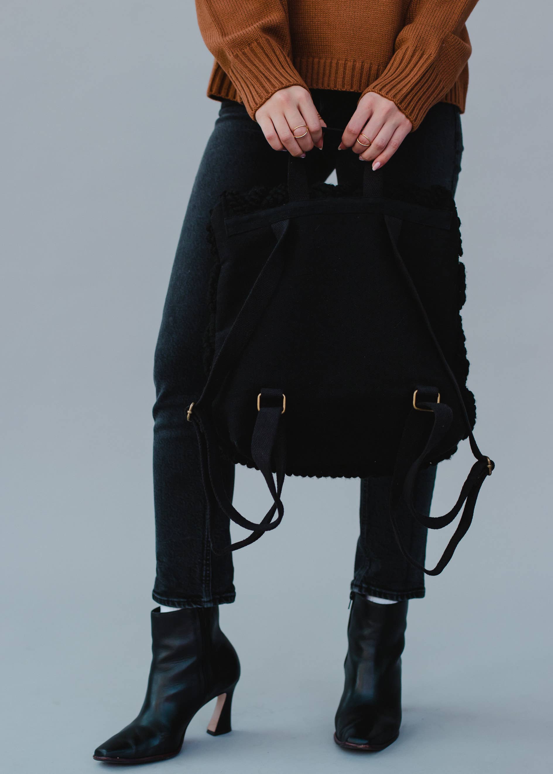 Black Diamond Pattern Backpack
