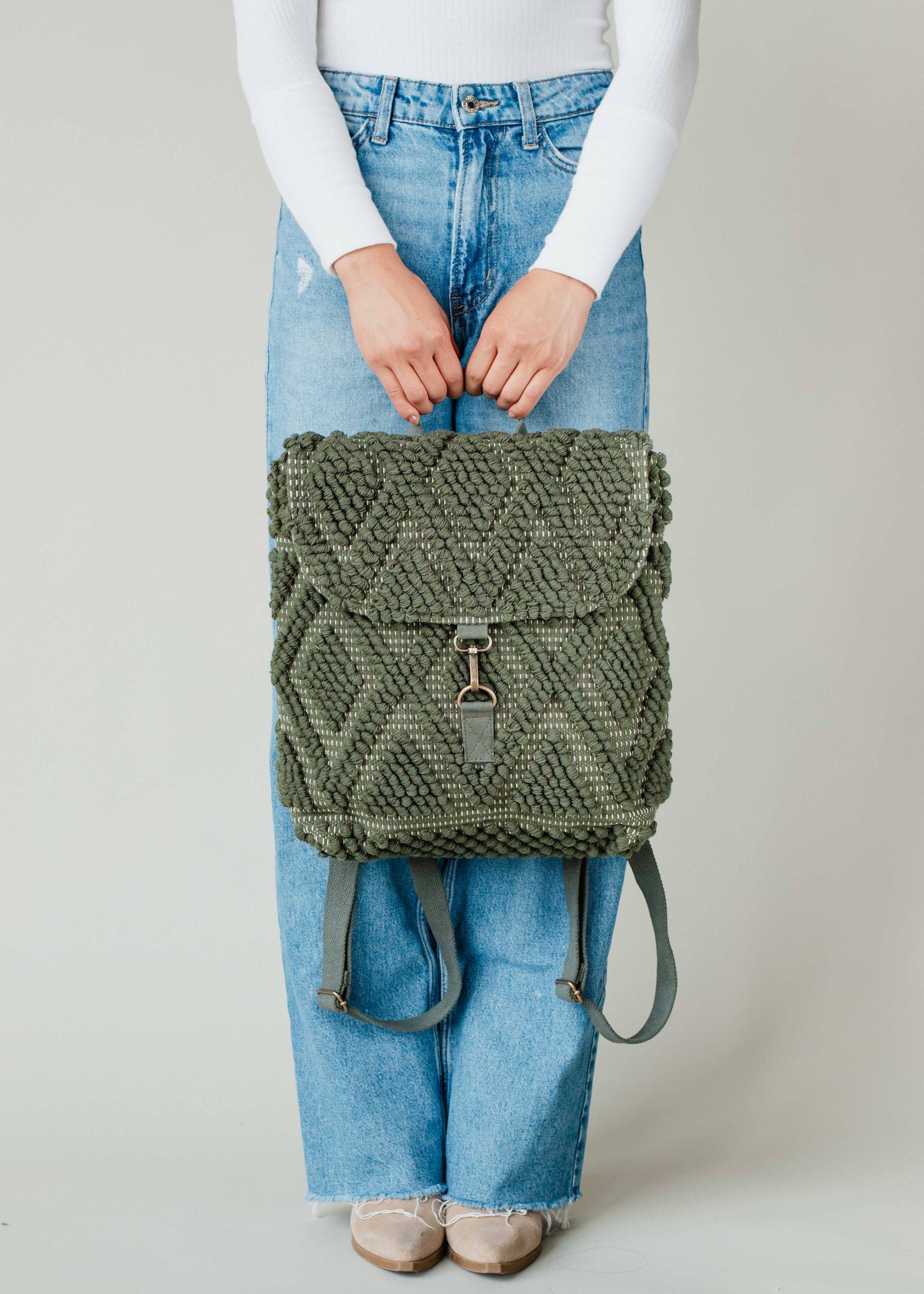 Black Diamond Pattern Backpack